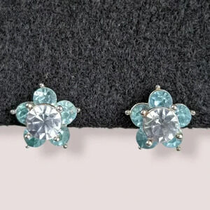 (2/$20) Vintage Avon Blue Flower Stud Earrings